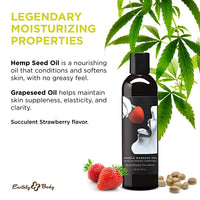 Earthly Body Edible Massage Oil-Strawberry 2 oz