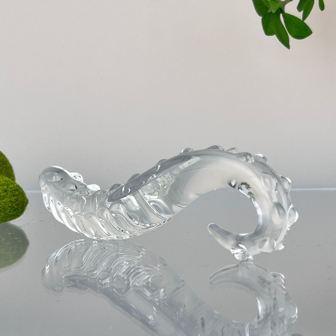 Clear Sensual Glass G-spot Anal Massager Dildo Anal Butt Plug Sex Toys for Women